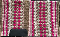 Tan base with pinks, cream and white accents $195