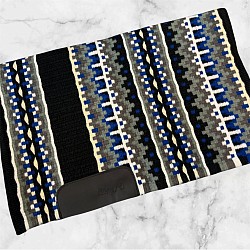 Black base with blue, grey and white accents $195