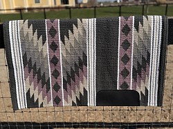 Gray base with lilac, tans and white accents $195